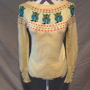 Vintage Awake/Sleeping Owl Sweater